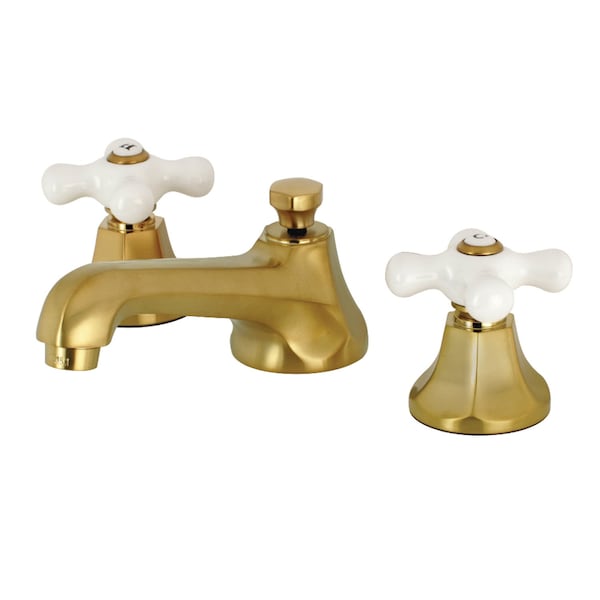 KS4467PX 8" Widespread Bathroom Faucet, Brushed Brass